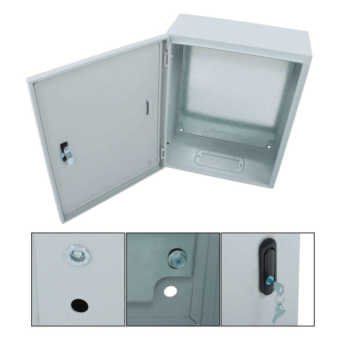 DURAFORCE Outdoor Steel Enclosure, 20 × 16 × 8" NEMA 4X Electrical Box, Waterproof IP56