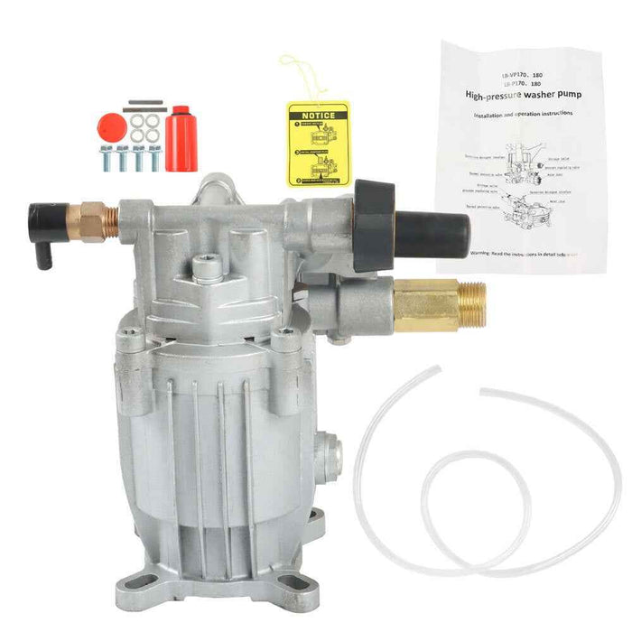DURAFORCE Universal Oil Sealed Pressure Washer Pump 2.5 GPM 3/4 Horiz Shaft MAX 3000 PSI