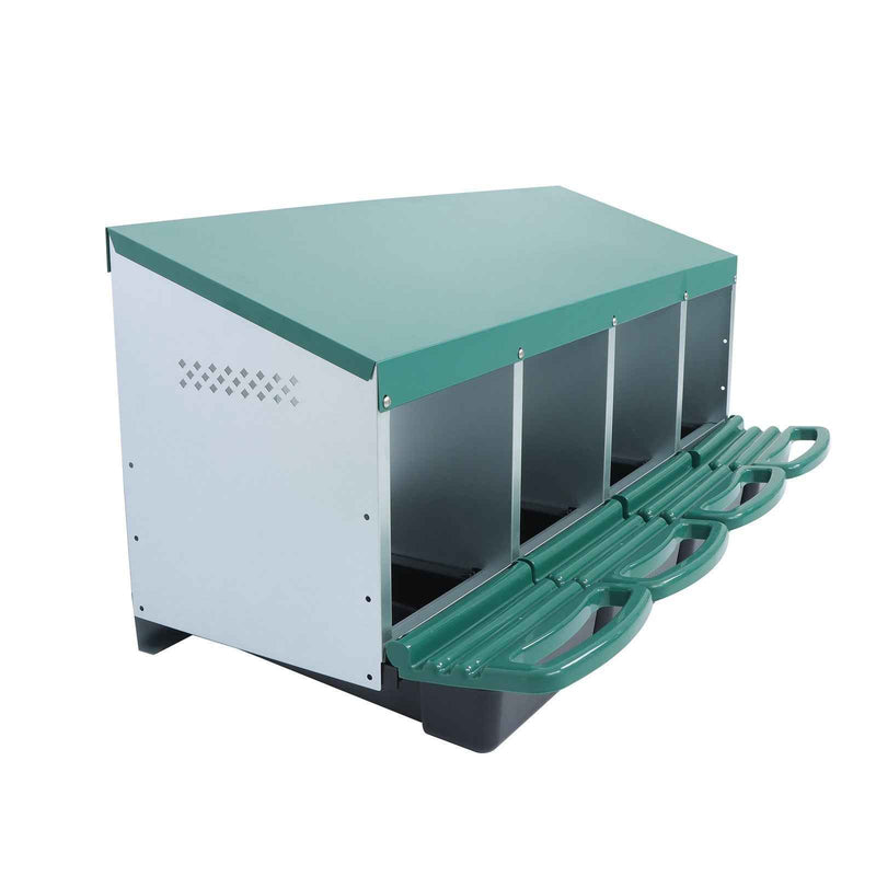 DURAFORCE 4 Hole Easy To Install Chicken Nesting Boxes Chicken Egg Laying Box W/ Perch