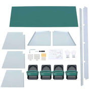DURAFORCE 4 Hole Easy To Install Chicken Nesting Boxes Chicken Egg Laying Box W/ Perch