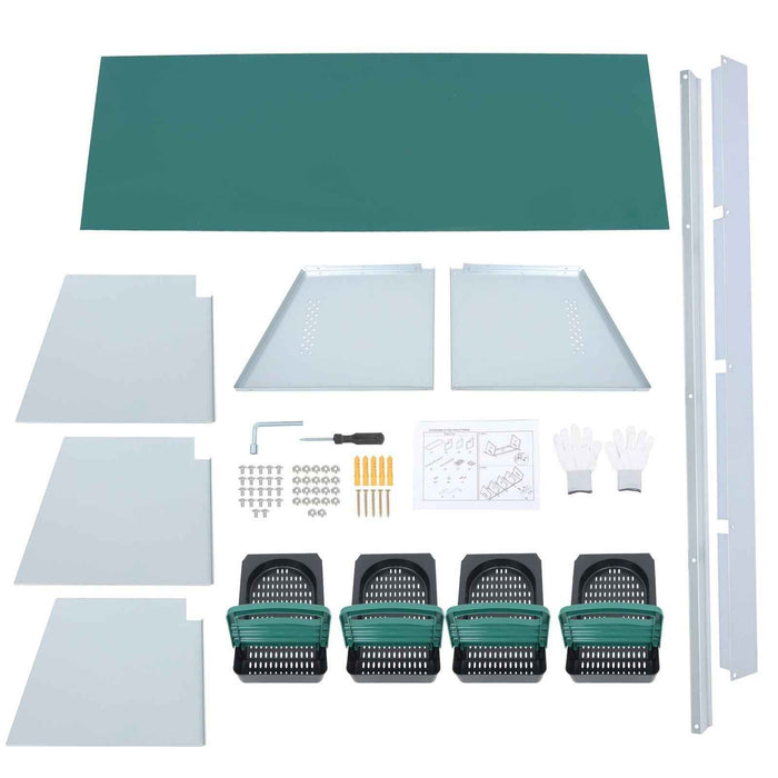 DURAFORCE 4 Hole Easy To Install Chicken Nesting Boxes Chicken Egg Laying Box W/ Perch