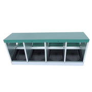 DURAFORCE 4 Hole Easy To Install Chicken Nesting Boxes Chicken Egg Laying Box W/ Perch