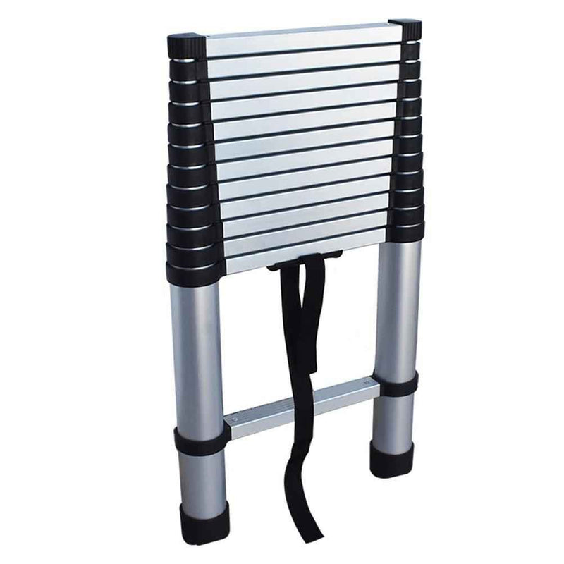DURAFORCE 10.5FT Step Ladder Aluminum Telescoping Extension Multi-Purpose Ladder