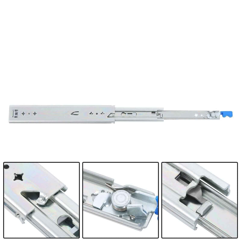 DURAFORCE 1 Pair Locking Drawer Slides 12 Inch Lock & Full Extension 250 lbs Load Capacity