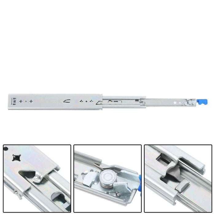 DURAFORCE 1 Pair Locking Drawer Slides 12 Inch Lock & Full Extension 250 lbs Load Capacity