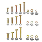 DURAFORCE 672 × M4 M5 M6 Alloy Steel Bolts and Nuts Flat With Lock Washers Assortment Kit