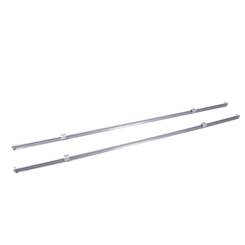 DURAFORCE Linear Rails 2Pcs SBR16-2200mm & 4× SBR16UU Bearing Blocks & 4× Fixing Rings