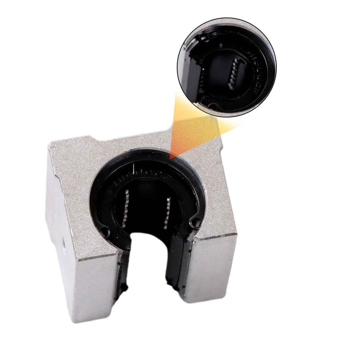 DURAFORCE Linear Rails 2Pcs SBR16-2200mm & 4× SBR16UU Bearing Blocks & 4× Fixing Rings