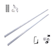 DURAFORCE Linear Rails 2Pcs SBR16-2200mm & 4× SBR16UU Bearing Blocks & 4× Fixing Rings