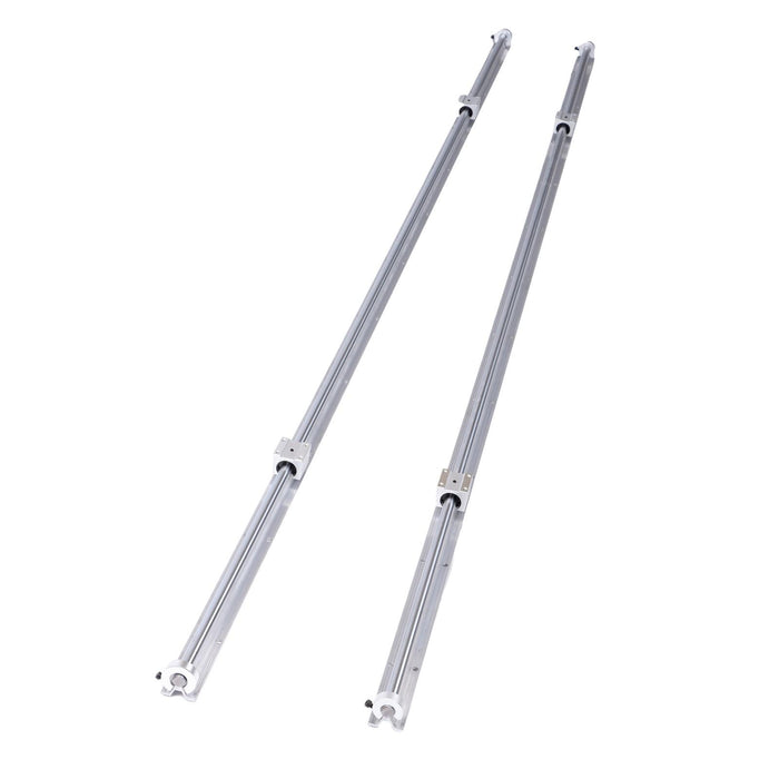 DURAFORCE Linear Rails 2Pcs SBR16-2200mm & 4× SBR16UU Bearing Blocks & 4× Fixing Rings