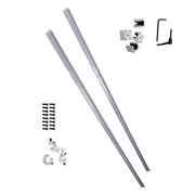 DURAFORCE Linear Rails 2Pcs SBR16-2200mm & 4× SBR16UU Bearing Blocks & 4× Fixing Rings