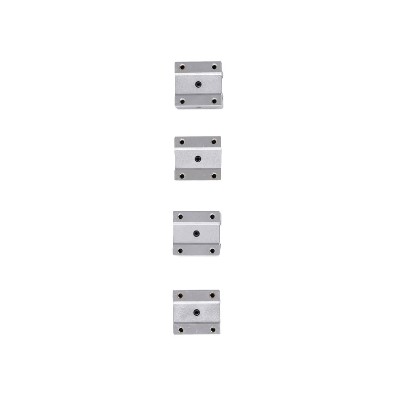 DURAFORCE Linear Rails 2Pcs SBR16-2200mm & 4× SBR16UU Bearing Blocks & 4× Fixing Rings