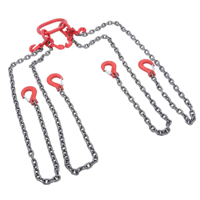 DURAFORCE 5FT 5/16" Chain Sling 4 Legs with Sling Hooks G80 Lifting Chain Sling 11000lbs
