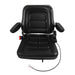 DURAFORCE Black Forklift Seat Universal PVC Tractor Seat W/ Armrests Seat Belt Seat Switch