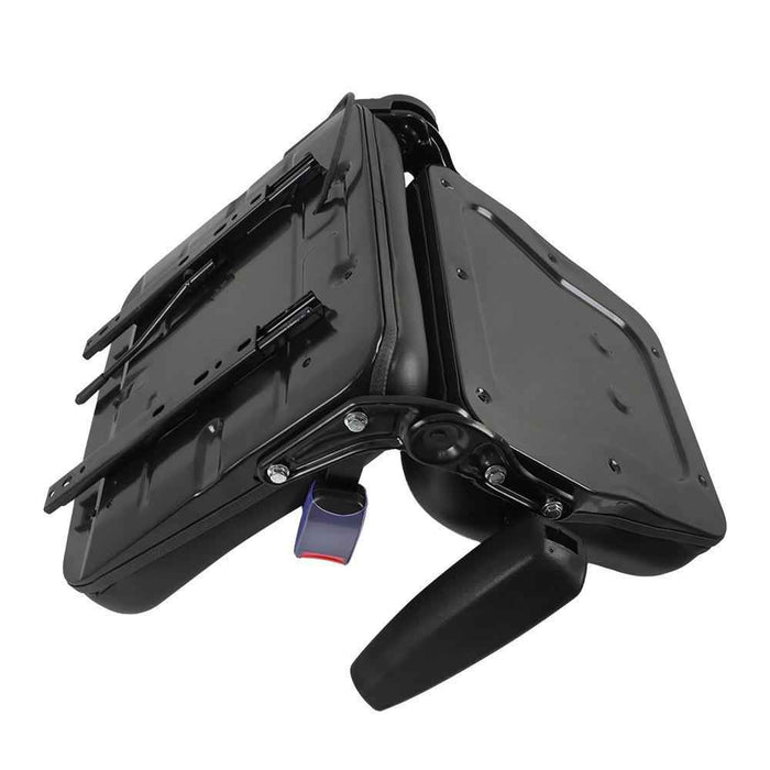 DURAFORCE Black Forklift Seat Universal PVC Tractor Seat W/ Armrests Seat Belt Seat Switch