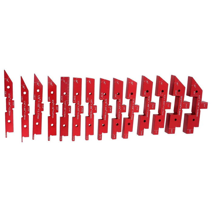 DURAFORCE 14 Pack Setup Blocks Precision Aluminum Height Gauge Router Table Setup Bars