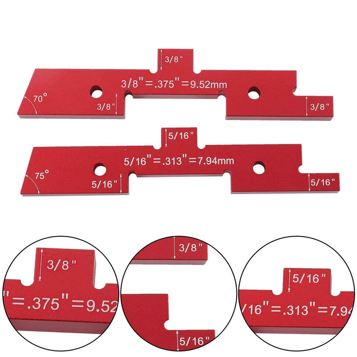 DURAFORCE 14 Pack Setup Blocks Precision Aluminum Height Gauge Router Table Setup Bars
