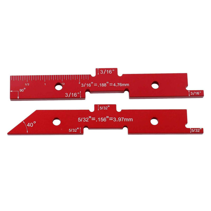 DURAFORCE 14 Pack Setup Blocks Precision Aluminum Height Gauge Router Table Setup Bars