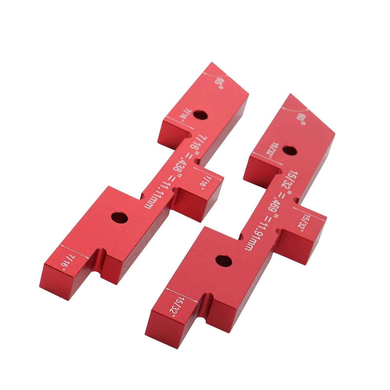 DURAFORCE 14 Pack Setup Blocks Precision Aluminum Height Gauge Router Table Setup Bars