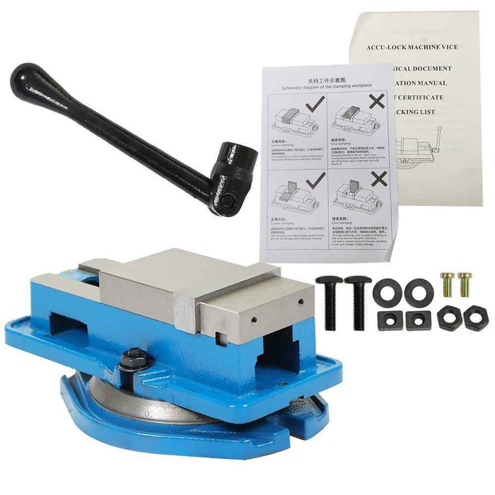 DURAFORCE High Precision Milling Machine Lockdown Vise 3 Inch With 360 Swiveling Base