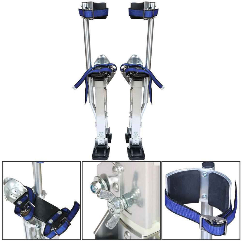 DURAFORCE Adjustable Drywall Stilts 18-30'' Painters Walking Finishing Tools Silver