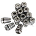 DURAFORCE 14Pcs ER20 1/16"-1/2" Spring Collet Set for CNC Milling Tool Engraving Machine