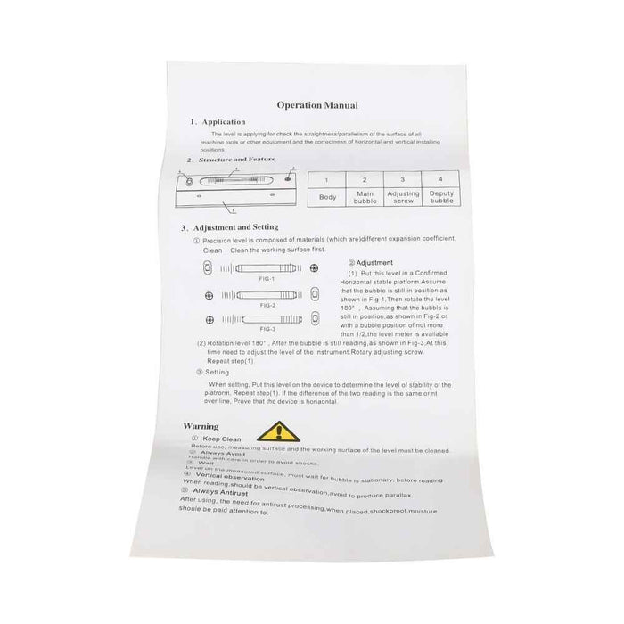 DURAFORCE MASTER PRECISION LEVEL 8 INCH FOR MACHINIST TOOL 0.0002''/10''