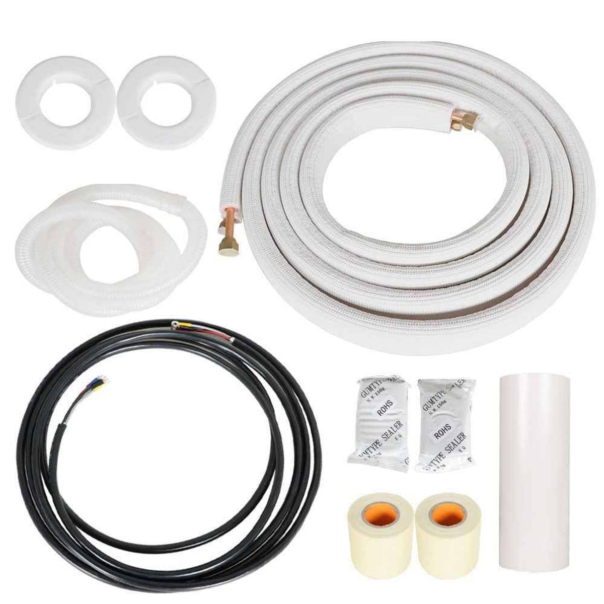 16 FT 1/4 Inch - 3/8 Inch Dia. Install Kit For Mini Split Heat Pump ...