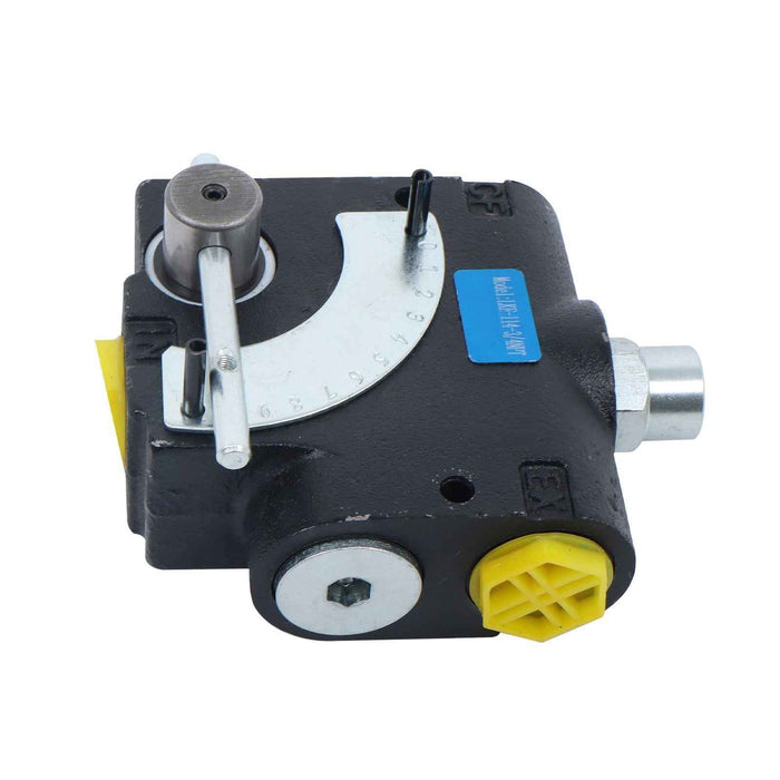 DURAFORCE US 3/4” NPT Hydraulic Adjustable Variable Flow Control Valve w/ Relief 0-30 GPM