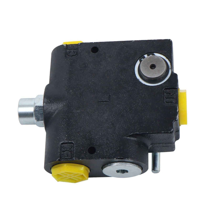 DURAFORCE US 3/4” NPT Hydraulic Adjustable Variable Flow Control Valve w/ Relief 0-30 GPM