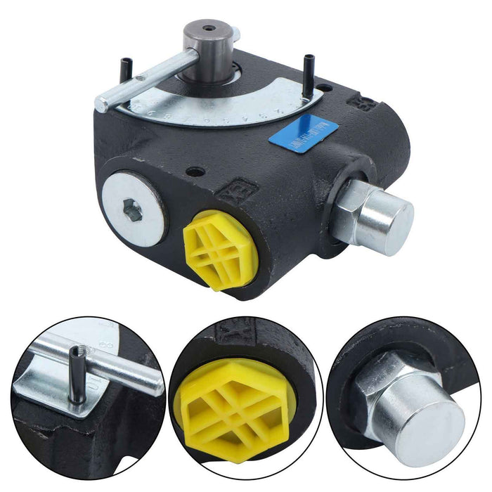 DURAFORCE US 3/4” NPT Hydraulic Adjustable Variable Flow Control Valve w/ Relief 0-30 GPM