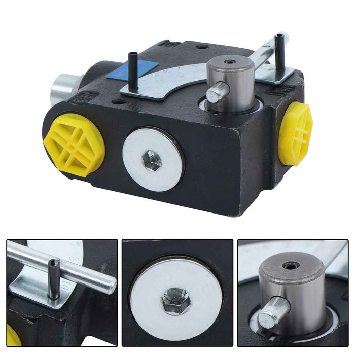 DURAFORCE US 3/4” NPT Hydraulic Adjustable Variable Flow Control Valve w/ Relief 0-30 GPM