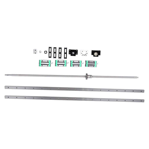 DURAFORCE New 2PCS Linear Guide Rail HGR20-1000mm + SFU1605-1000mm Ballscrew w/ BF12 Kit