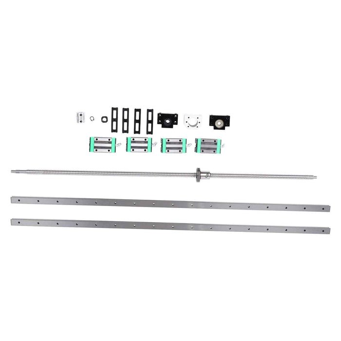 DURAFORCE New 2PCS Linear Guide Rail HGR20-1000mm + SFU1605-1000mm Ballscrew w/ BF12 Kit