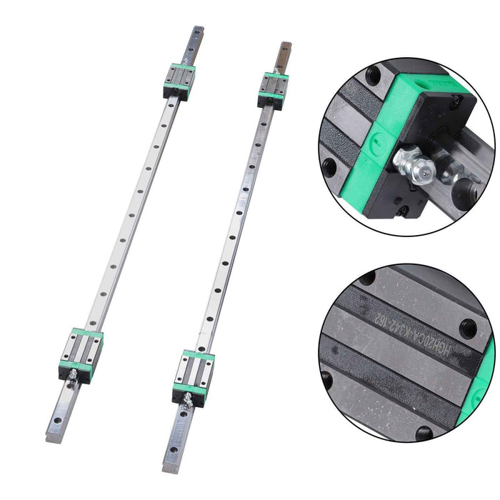 DURAFORCE New 2PCS Linear Guide Rail HGR20-1000mm + SFU1605-1000mm Ballscrew w/ BF12 Kit