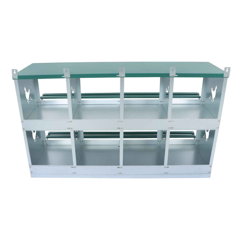 DURAFORCE Easy To Install 8 Hole Metal Chicken Nesting Boxes For Chicken Hens Laying Eggs