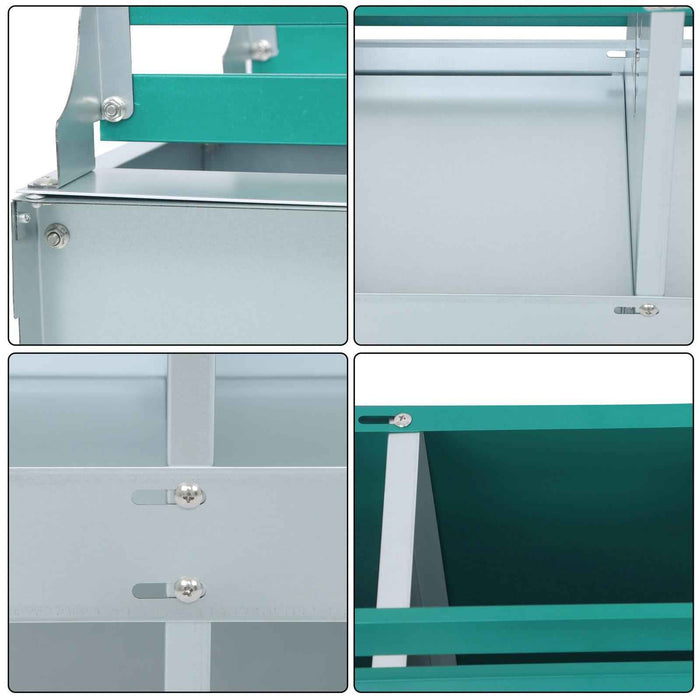 DURAFORCE Easy To Install 8 Hole Metal Chicken Nesting Boxes For Chicken Hens Laying Eggs