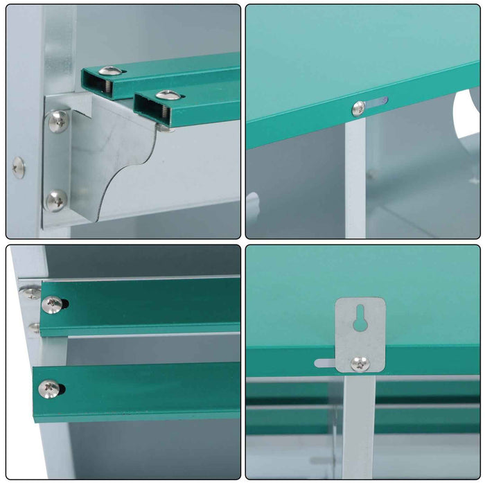 DURAFORCE Easy To Install 8 Hole Metal Chicken Nesting Boxes For Chicken Hens Laying Eggs