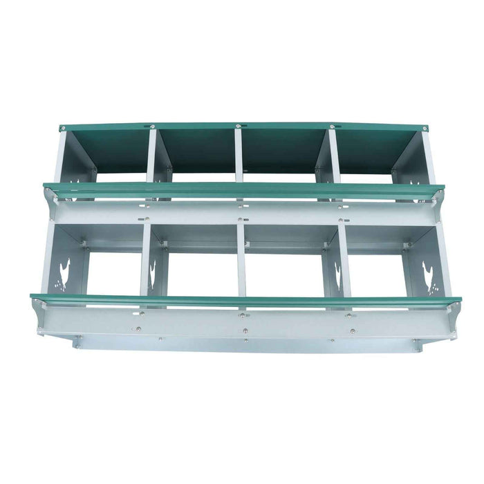 DURAFORCE Easy To Install 8 Hole Metal Chicken Nesting Boxes For Chicken Hens Laying Eggs