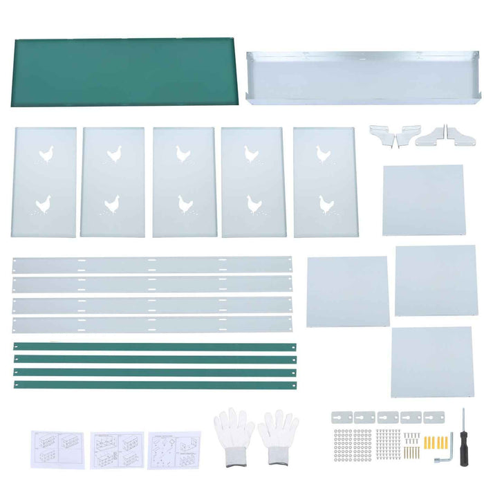 DURAFORCE Easy To Install 8 Hole Metal Chicken Nesting Boxes For Chicken Hens Laying Eggs