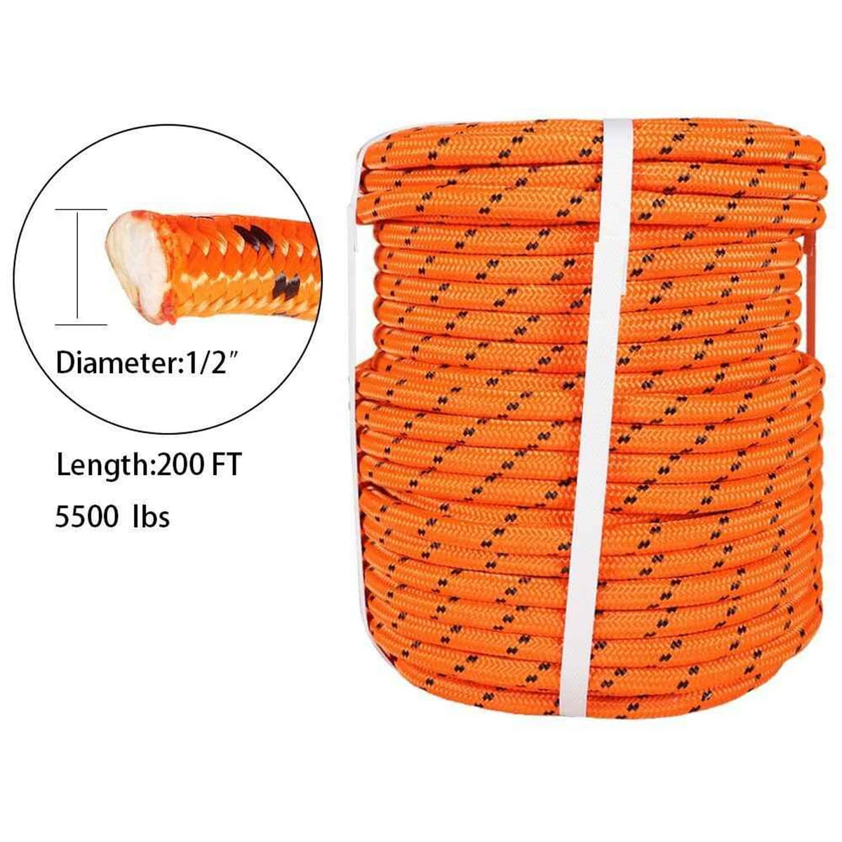 Braided Polyester Arborist Rigging Garden ( 1/2