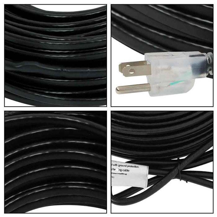 DURAFORCE 140 Feet Heat Tape Heat Cable Roof Heat Cable Snow De-icing Kit 60HZ 120V 8W/FT