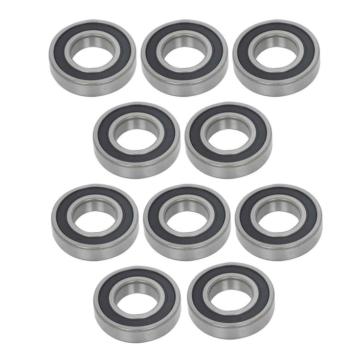 DURAFORCE 6207-2RS 10Pcs Double Rubber Seals 35mm Inner Dia 72mm OD 17mm Ball Bearing