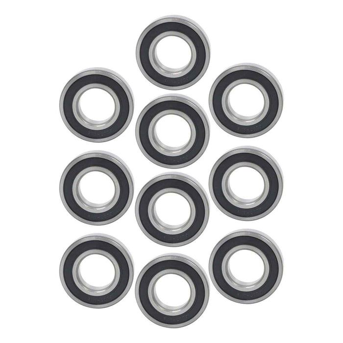 DURAFORCE 6207-2RS 10Pcs Double Rubber Seals 35mm Inner Dia 72mm OD 17mm Ball Bearing