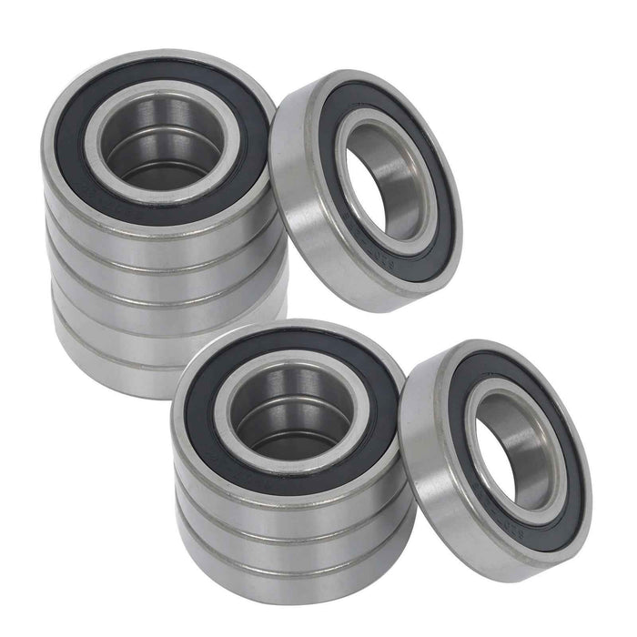 DURAFORCE 6207-2RS 10Pcs Double Rubber Seals 35mm Inner Dia 72mm OD 17mm Ball Bearing