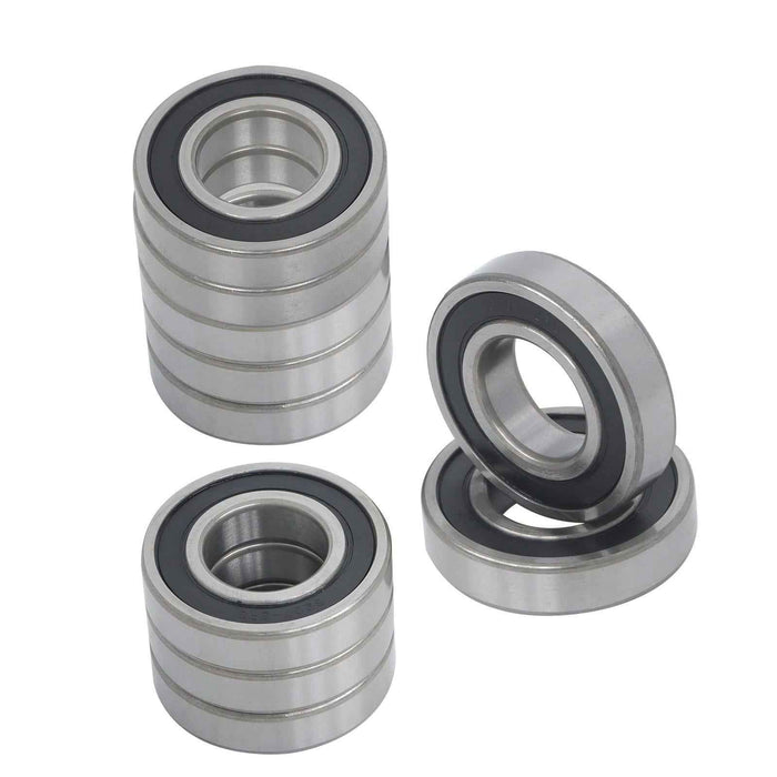 DURAFORCE 6207-2RS 10Pcs Double Rubber Seals 35mm Inner Dia 72mm OD 17mm Ball Bearing