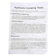 DURAFORCE Hydraulic Wire Crimper 6 Mt 9 Dies Crimping Tool Battery Cable Lug Terminal