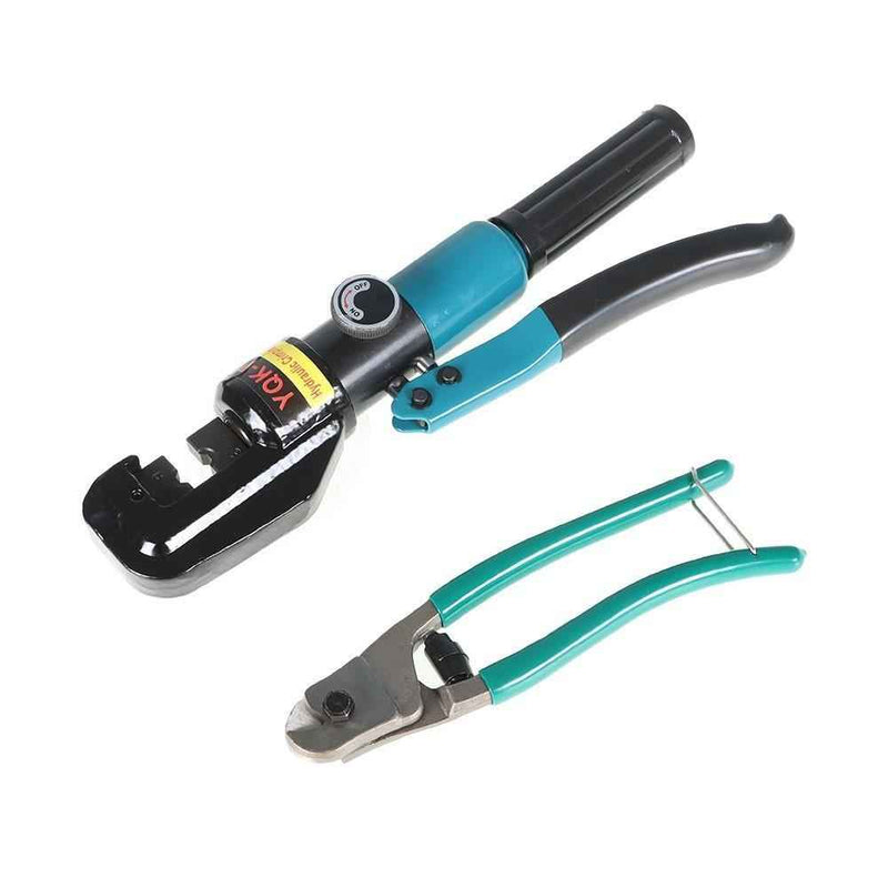 DURAFORCE Hydraulic Wire Crimper 6 Mt 9 Dies Crimping Tool Battery Cable Lug Terminal