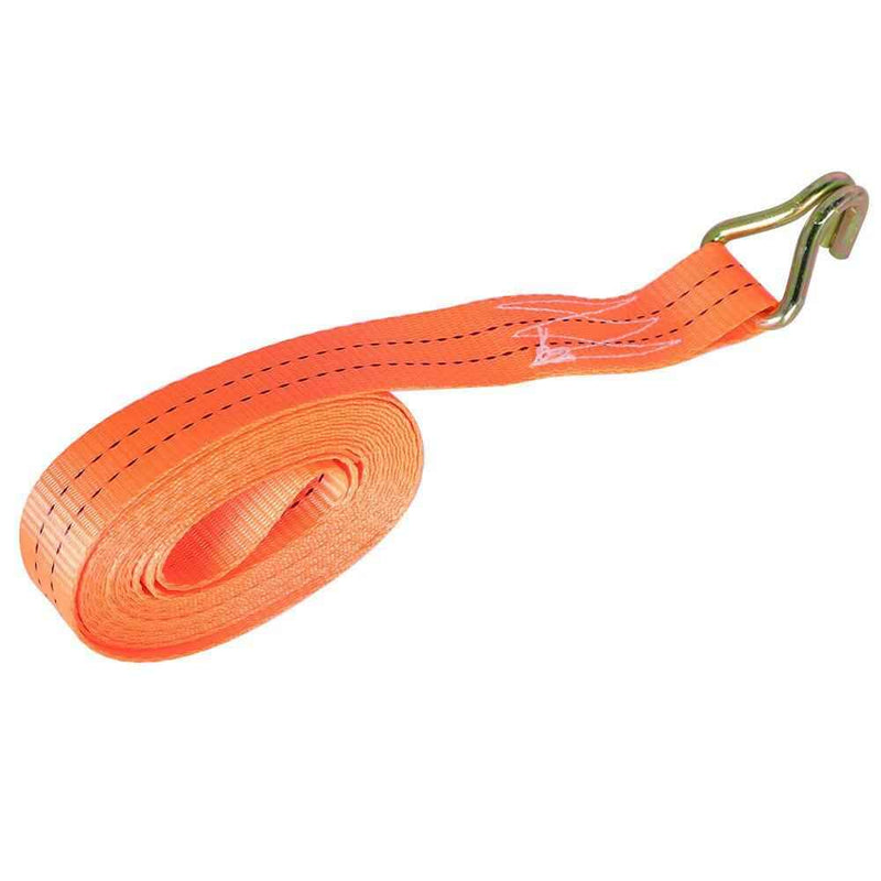 DURAFORCE 20 Pack Heavy Duty Orange 4000Lbs 1.5" × 20' Ratchet Tie Down Straps J Hooks