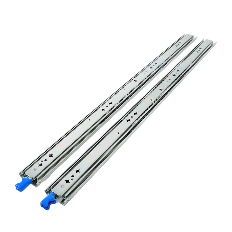 DURAFORCE 1 Pair Locking Drawer Slides 34 Inch Lock & Full Extension 250 lbs Load Capacity
